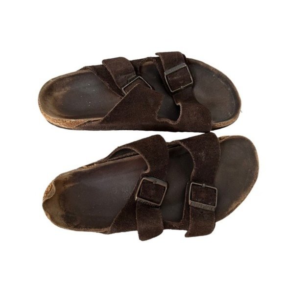 Birkenstock Brown Arizona Leather Sandal Flip Flop size 40 9/ 9.5 - Picture 3 of 13